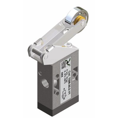 PX ZAWÓR MECHANICZNY G 1/8 3/2 - ROLKA, ŁOŻYSKO-TECHNOPOLIMER 