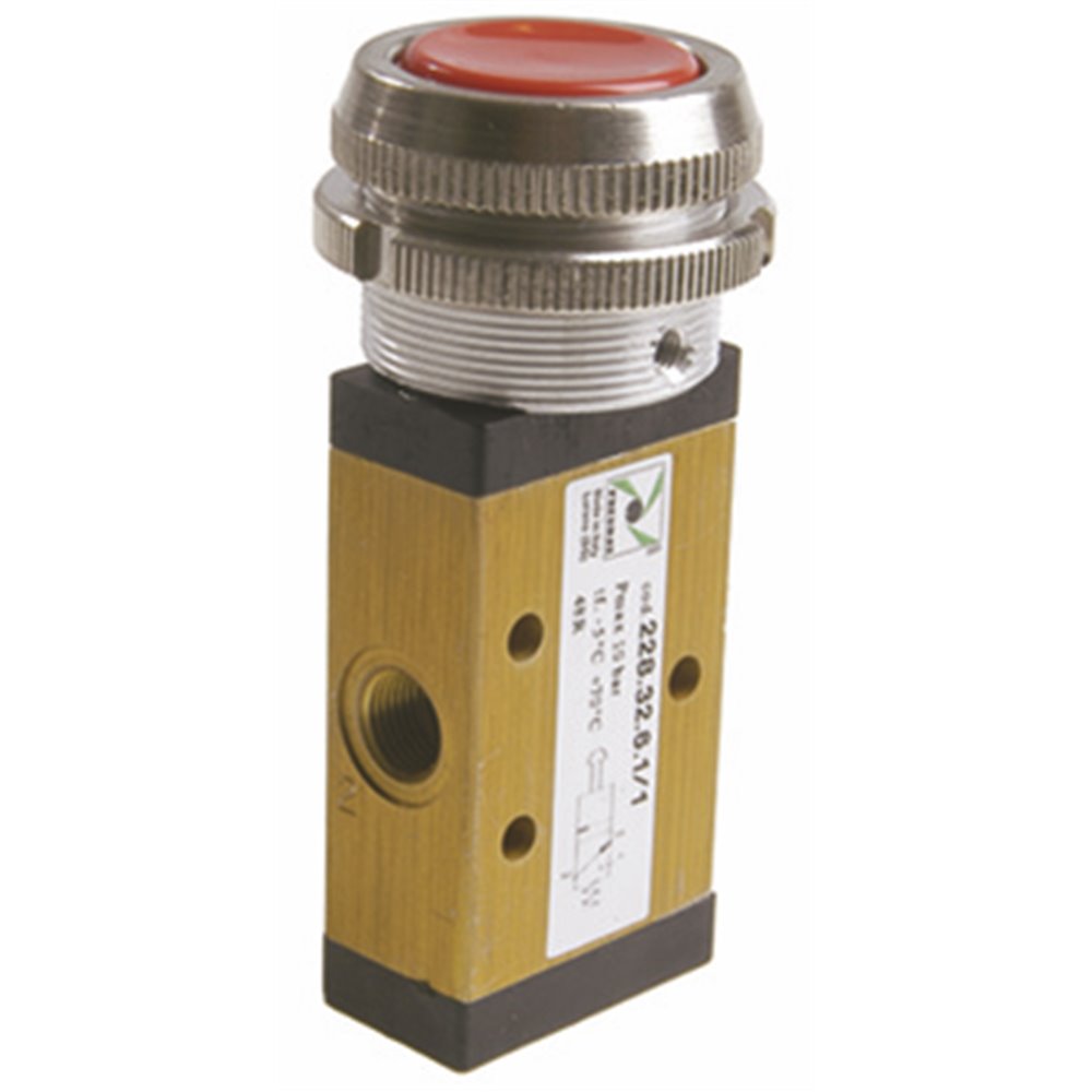 PX ZAWÓR MECHANICZNY 1/8 3/2 PRZYCISK-30 ZIELONY