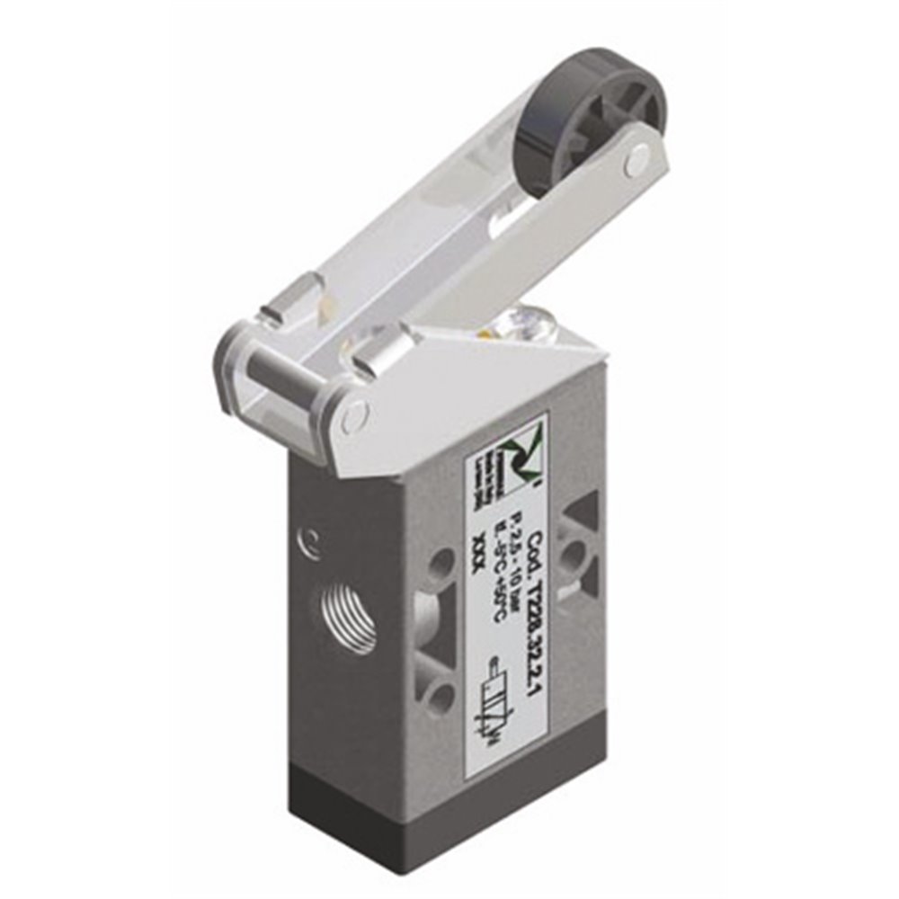 PX ZAWÓR MECHANICZNY G 1/8 3/2 - ROLKA, PLASTIK,TECHNOPOLIMER 