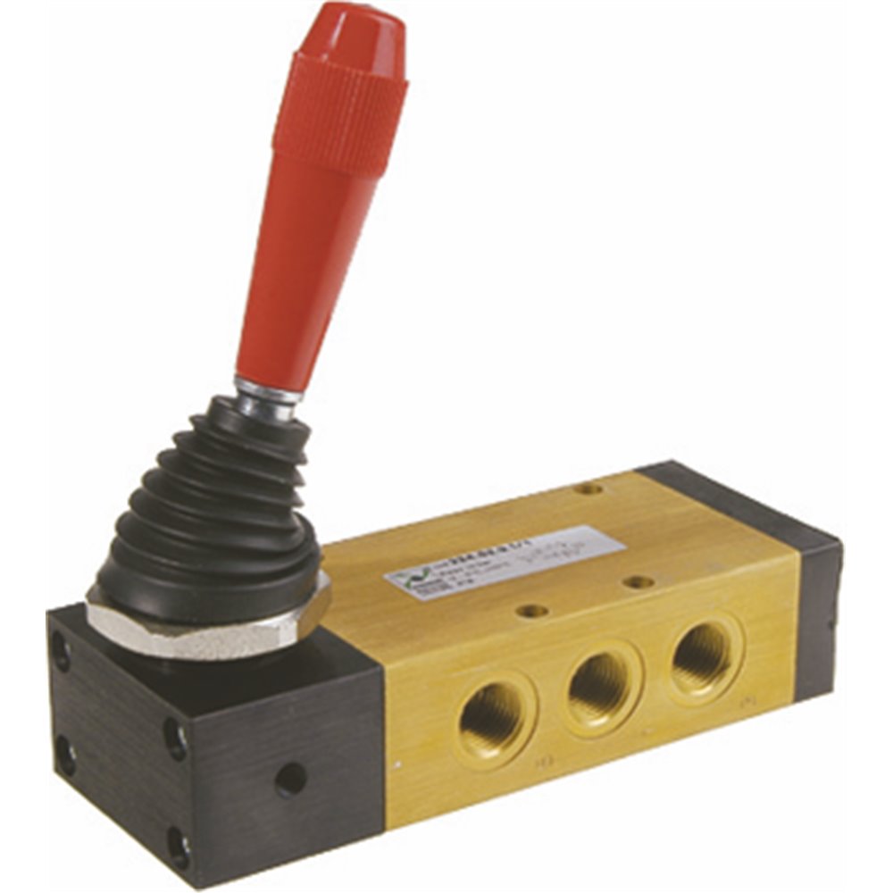 PX ZAWÓR MECHANICZNY 5/2 G1/4 DŻWIGNIA, 2 POZYCJE STABILNE, CZARNY