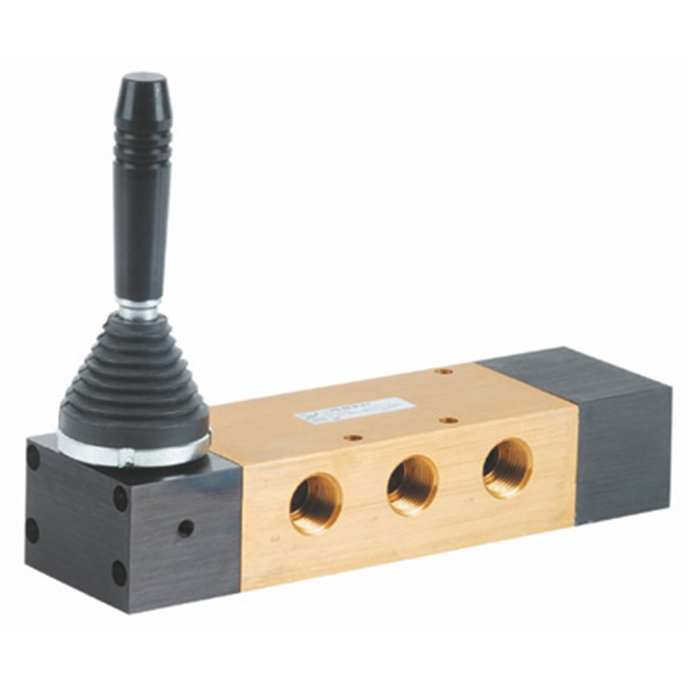 PX ZAWÓR MECHANICZNY G1/2" 5/3, CENTRALNIE ZAMKNIĘTY, POWRÓT SPRĘŻYNA, DŹWIGNIA