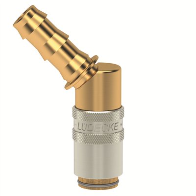 E6 GNIAZDO 10 MM PUSH-ON/45 STOPNI, BEZ ZAWORU (LU ESHM 10 T-45)