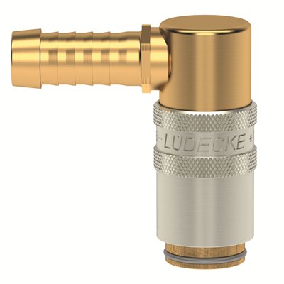 E6 GNIAZDO 9 MM/90 STOPNI, BEZ ZAWORU (LU ESHM 9 TL-90)