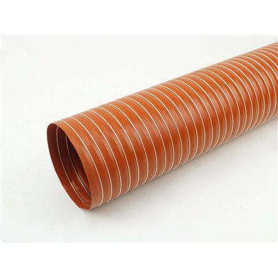 Chemoodporny lekki wąż Uni-silic A, wykonany z jednej warstwy tkaniny szklanej pokrytej silikonem średnica Ø 25 mm (USILIC-A-025