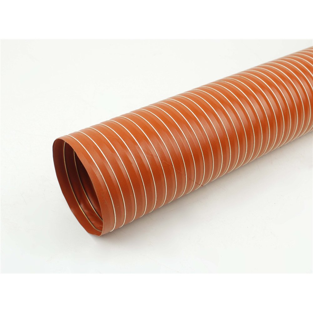 Chemoodporny lekki wąż Uni-silic A, wykonany z jednej warstwy tkaniny szklanej pokrytej silikonem średnica Ø 121 mm (USILIC-A-01