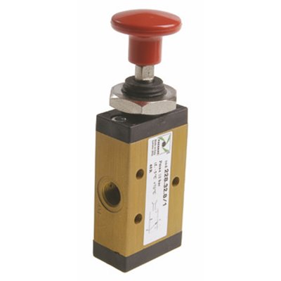 PX ZAWÓR MECHANICZNY 1/8 3/2 PRZYCISK CZARNY