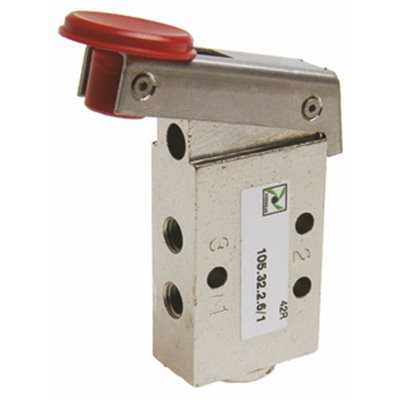 PX ZAWÓR M5 3/2 DŹW.PRZYCISK-SPRĘŻYNA CZARNY