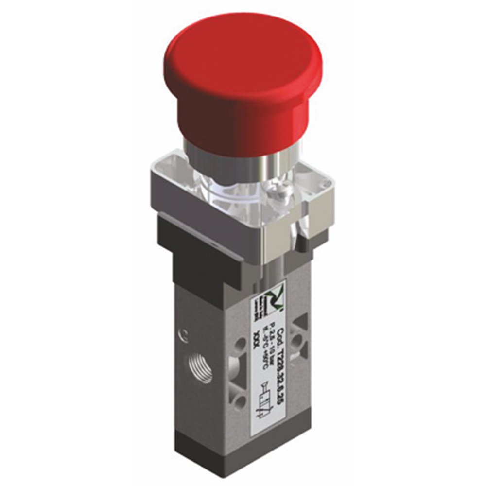 PX PRZYCISK AWARYJNY 2-POZYCJE 3/2 G1/8 TECHNOPOLIMER 