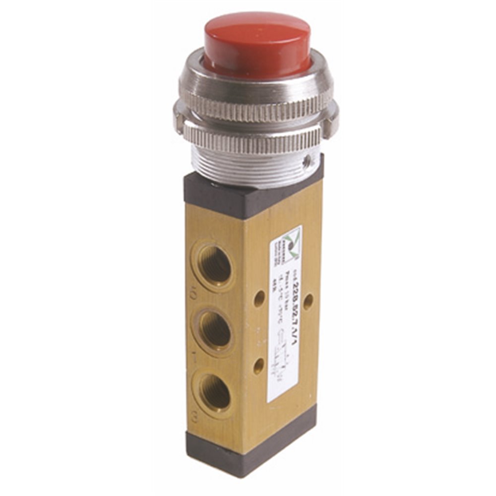 PX PRZYCISK - SPRĘŻYNA 5/2 G 1/8 30MM CZERWONY