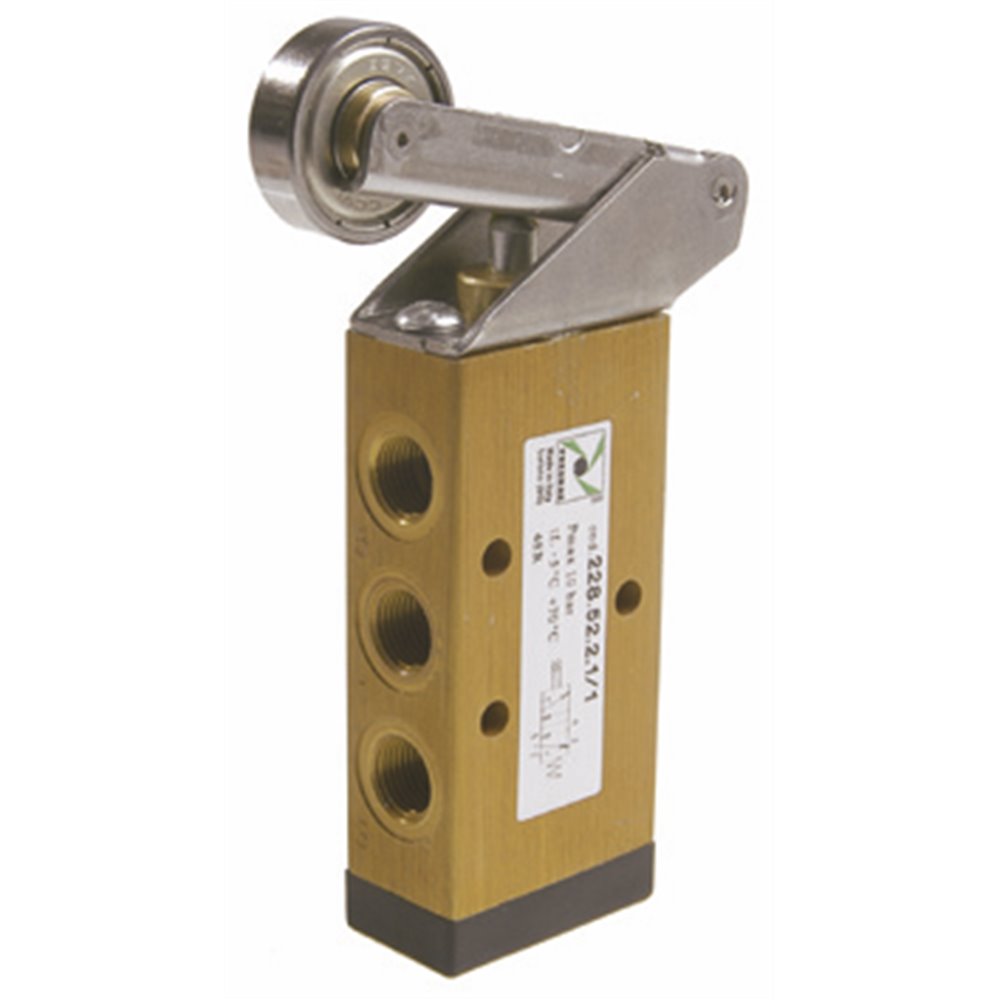 PX ZAWÓR MECHANICZNY 1/8 5/2 ROLKA METALOWA - SPRĘŻYNA