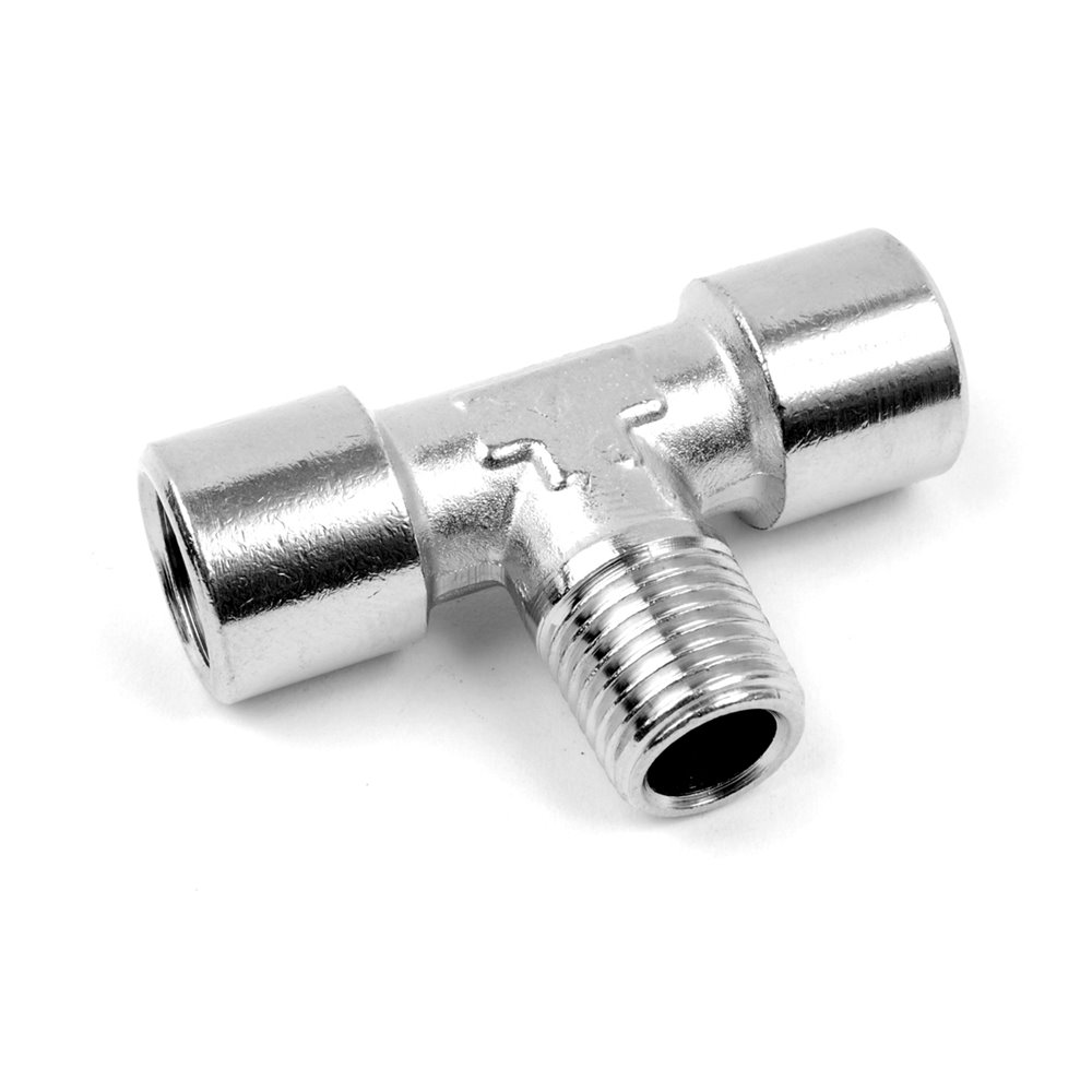 TRÓJNIK T 1/4  GWINTY WEWNĘTRZNE WALCOWE - ZEWNĘTRZNY STOŻKOWY