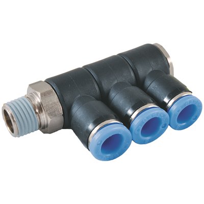 RQS ROZDZIELACZ KĄTOWY OBROTOWY D3 G 1/8 - 6 MM