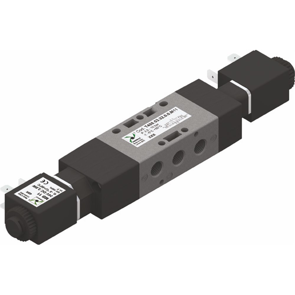 PX ZAWÓR ELEKTROMAGNETYCZNY ECO, TECHNOPOLIMER G1/8  5/3 CENTRALNIE POD CIŚNIENIEM 230VAC
