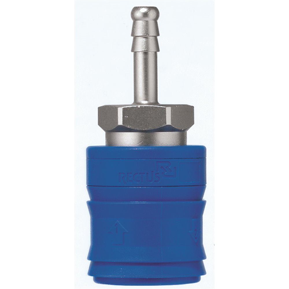 GNIAZDO SZYBKOZŁĄCZA TYP 26 KE (DN 7,2-7,8) Z TULEJĄ DO WĘŻA 6 MM, ROZŁĄCZANIE BEZCIŚNIENIOWE