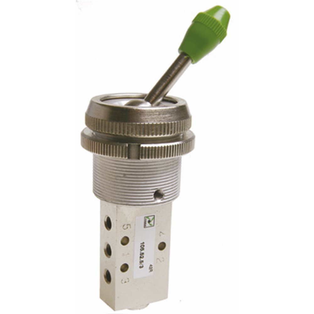 PX ROZDZIELACZ PNEUMATYCZNY M5 5/2-DŹWIGNIA PIONOWA CZERWONY