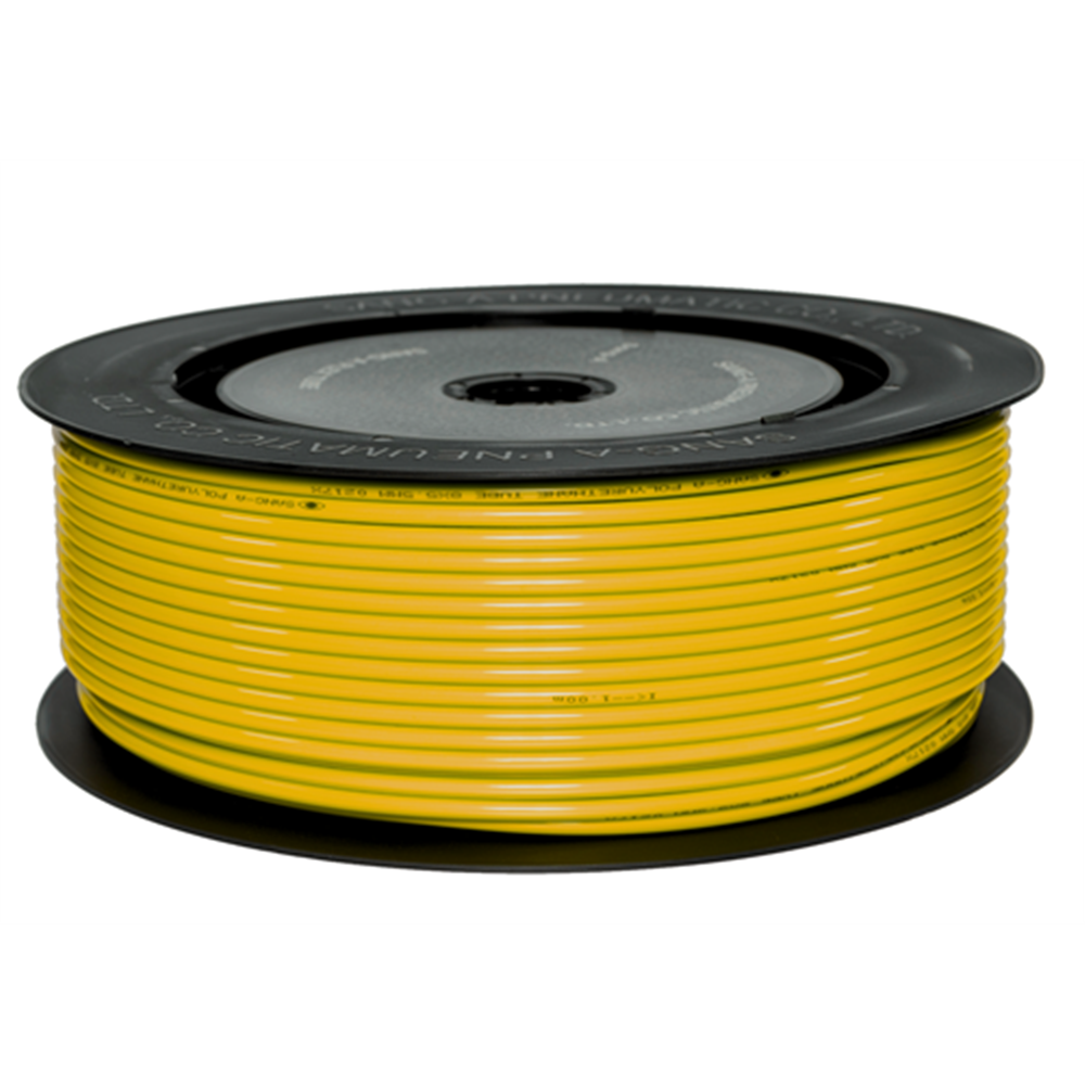 SANG-A PRZEWÓD PROSTY POLIURETANOWY (95 ShA), 12 MM X 8 MM, ROLKA 100 M, ŻÓŁTY