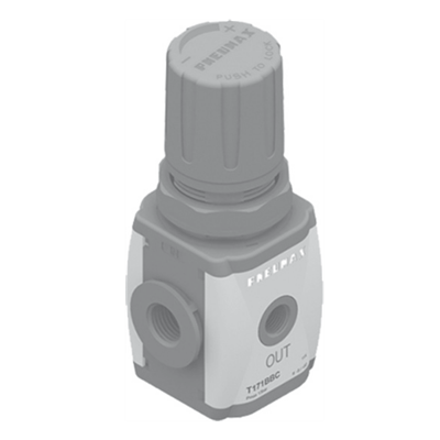 PX AIR+ ROZ.1 REGULATOR (R) 1/4 0-12BAR ZŁĄCZA TECHNOPOLIMER 