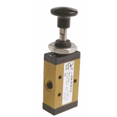 PX ZAWÓR MECHANICZNY 1/8 3/2 GRZYBEK-SPRĘŻYNA ZIELONY