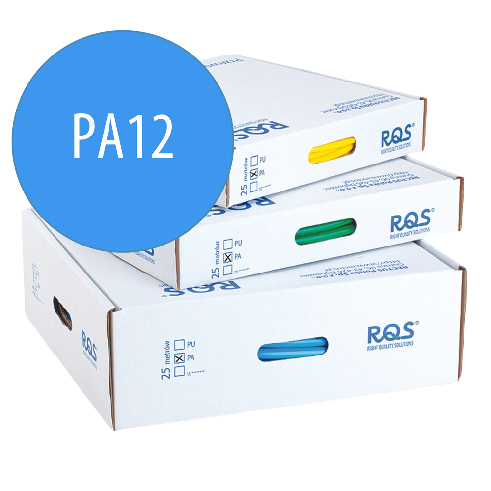 PA12 PRZEWÓD PROSTY POLIAMIDOWY 4 X 2,7 MM, NIEBIESKI, KARTON 25 M