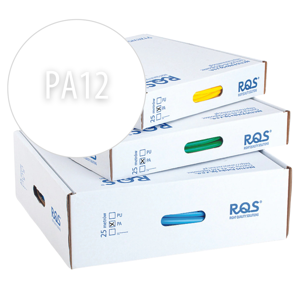 PA12 PRZEWÓD PROSTY POLIAMIDOWY 4 X 2,7 MM. MLECZNY, KARTON 25 M