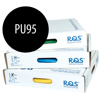 SANG-A PRZEWÓD PROSTY POLIURETANOWY (95 ShA), 6 MM X 4 MM, KARTON 25 M, CZARNY