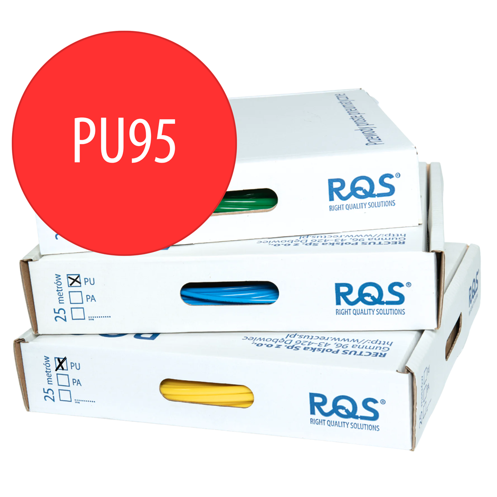 SANG-A PRZEWÓD PROSTY POLIURETANOWY (95 ShA), 6 MM X 4 MM, KARTON 25 M, CZERWONY