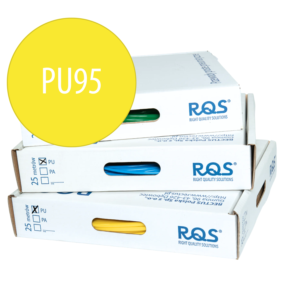 SANG-A PRZEWÓD PROSTY POLIURETANOWY (95 ShA), 8 MM X 5,5 MM, KARTON 25 M, ŻÓŁTY