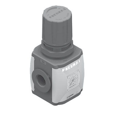 PX AIR+ ROZ.4 REDUKTOR+MANOMETR (RM) G1 0-12 BAR L-P KORPUS ALUMINIOWY 