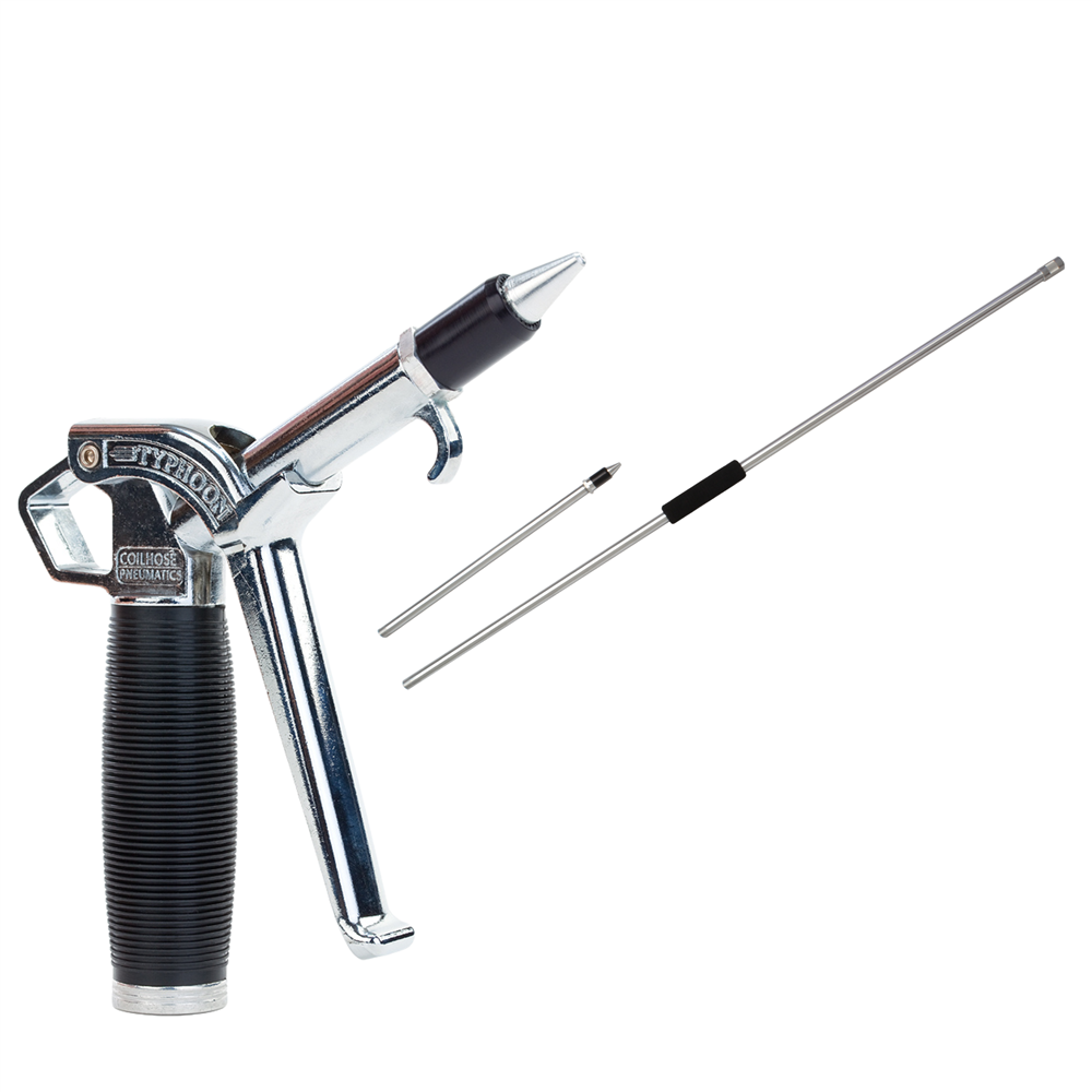 PISTOLET METALOWY TYPHOON, GWINT WEWNĘTRZY G 1/4, Z DYSZĄ 1200 MM, OSHA