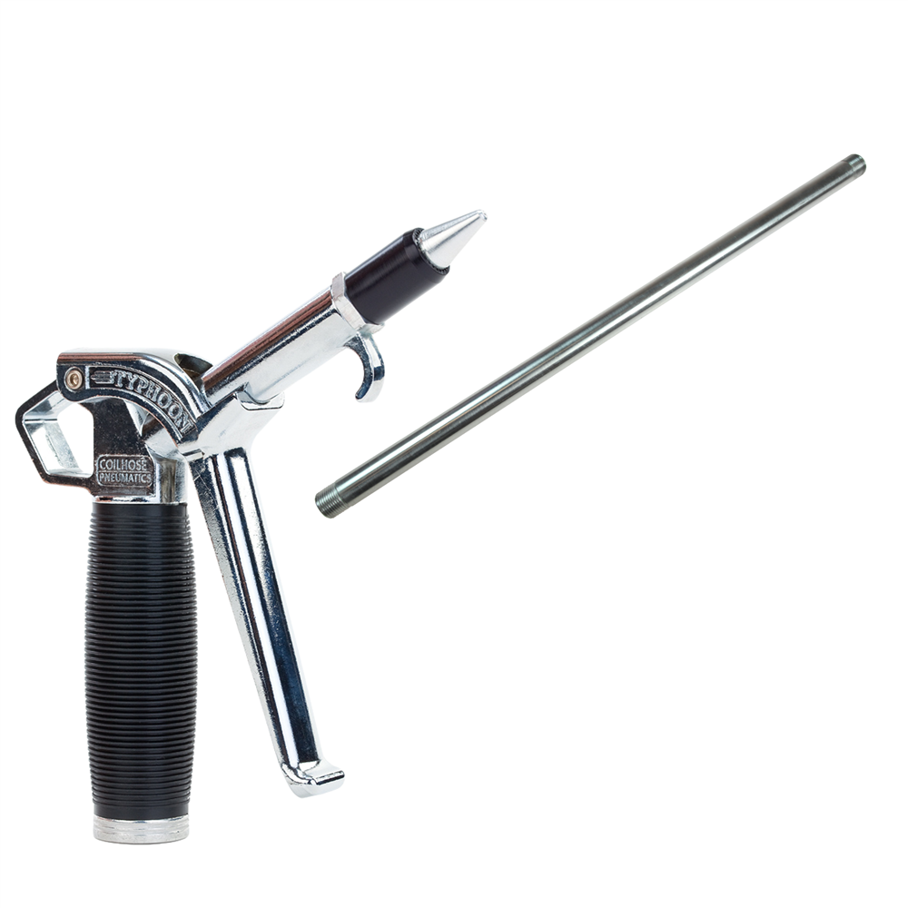 PISTOLET METALOWY TYPHOON, GWINT WEWNĘTRZY G 1/4, Z DYSZĄ 300 MM, OSHA