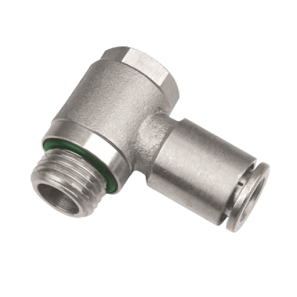 RQS ZŁĄCZE WTYKOWE KĄTOWE OBROTOWE GWINT ZEWNĘTRZNY G1/4-8MM, MOSIĄDZ, VITON