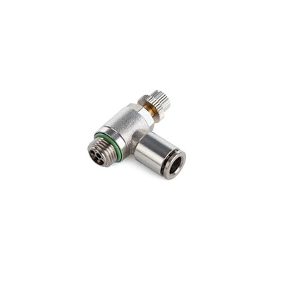 RQS ZAWÓR KĄTOWY DŁAWIĄCO-ZWROTNY NA WYLOCIE 1/8 -4MM, MOSIĄDZ, VITON