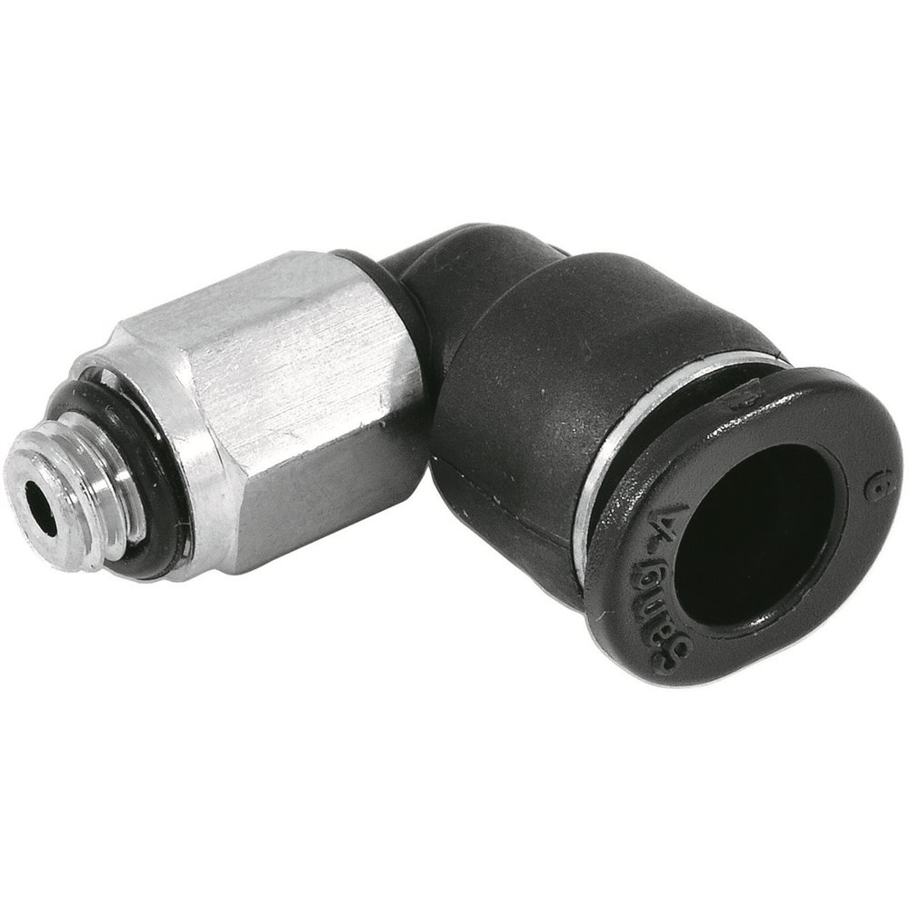 RQS ZŁĄCZE WTYKOWE KĄTOWE GWINT ZEWNĘTRZNY R 1/8 - 6 MM MINI