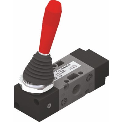 PX ZAWÓR MECHANICZNY TECHNOPOLIMER 3/2 G1/4 DŻWIGNIA, 2 POZYCJE STABILNE, ZIELONY