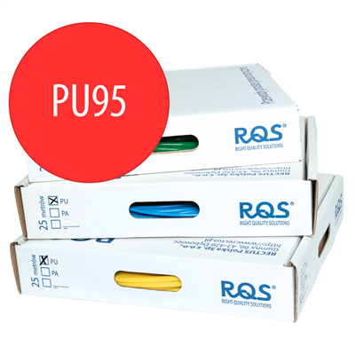 SANG-A PRZEWÓD PROSTY POLIURETANOWY (95 ShA), 12 MM X 8 MM, KARTON 25 M, CZERWONY