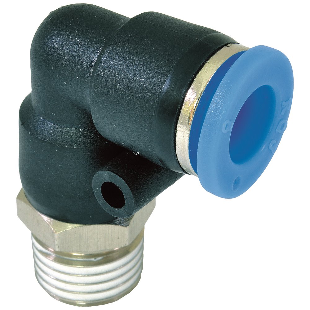 RQS ZŁĄCZE WTYKOWE KĄTOWE GWINT ZEWNĘTRZNY R 1/4 - 10 MM