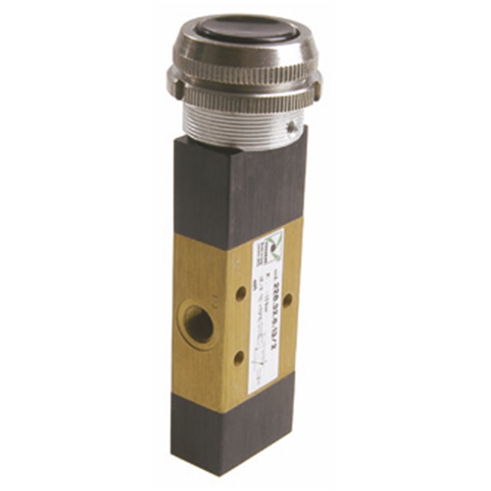 PX PRZYCISK 3/2 G1/8 CZUŁY, FI30, SPRĘŻYNA POWIETRZNA CZERWONY