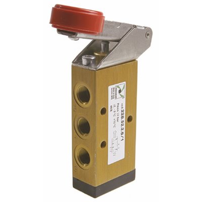 PX ZAWÓR MECHANICZNY G 1/8 5/2 DŹWIGNIA PRZYCISK CZERWONY