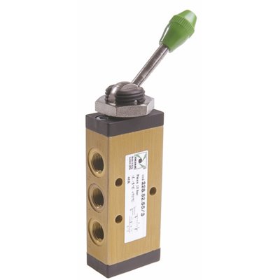 PX ROZDZIEL. 5/2 2-POZYCYJNY G1/8 DŹWIGNIA PIONOWA, CZARNA