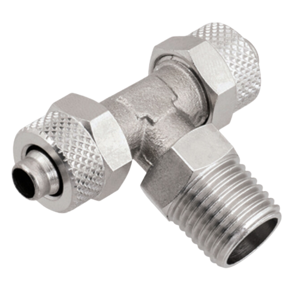 ZŁĄCZE ZAKRĘCANE TYPU T, GWINT ZEWNĘTRZNY R 1/4 - 6 X 4 MM