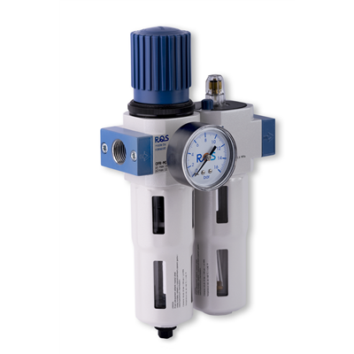 DWUCZĘŚCIOWY ZESTAW ROZMIAR MINI, GWINT WEWNĘTRZNY 1/4, 0-12 BAR, 5 MIKRONÓW, +MANOMETR, +UCHWYT, AUTOMATYCZNY SPUST, NIEBIESKI