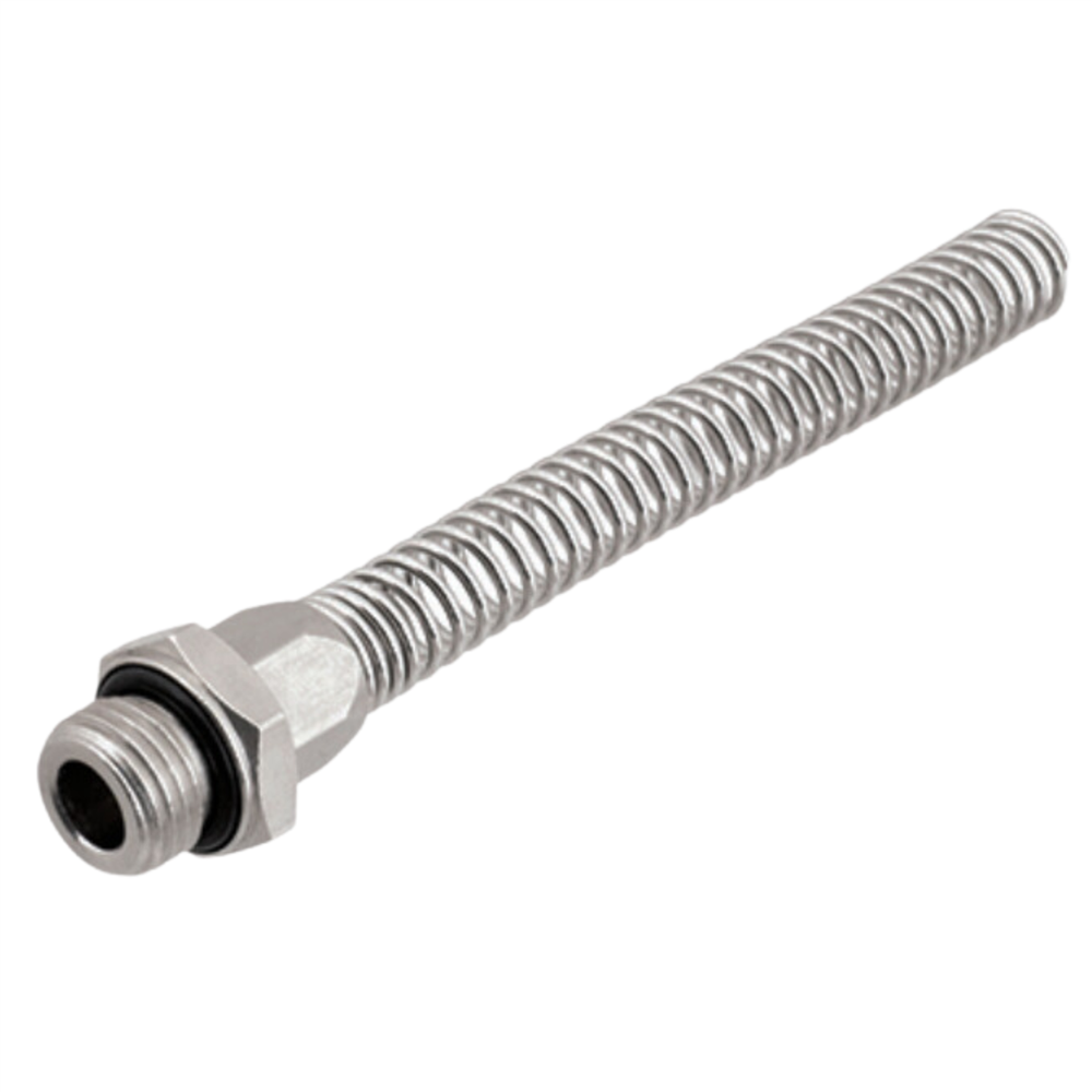 ZŁĄCZE ZAKRĘCANE PROSTE, GWINT ZEWNĘTRZNY G 3/8 - 10 X 8 MM, SPRĘŻYNA