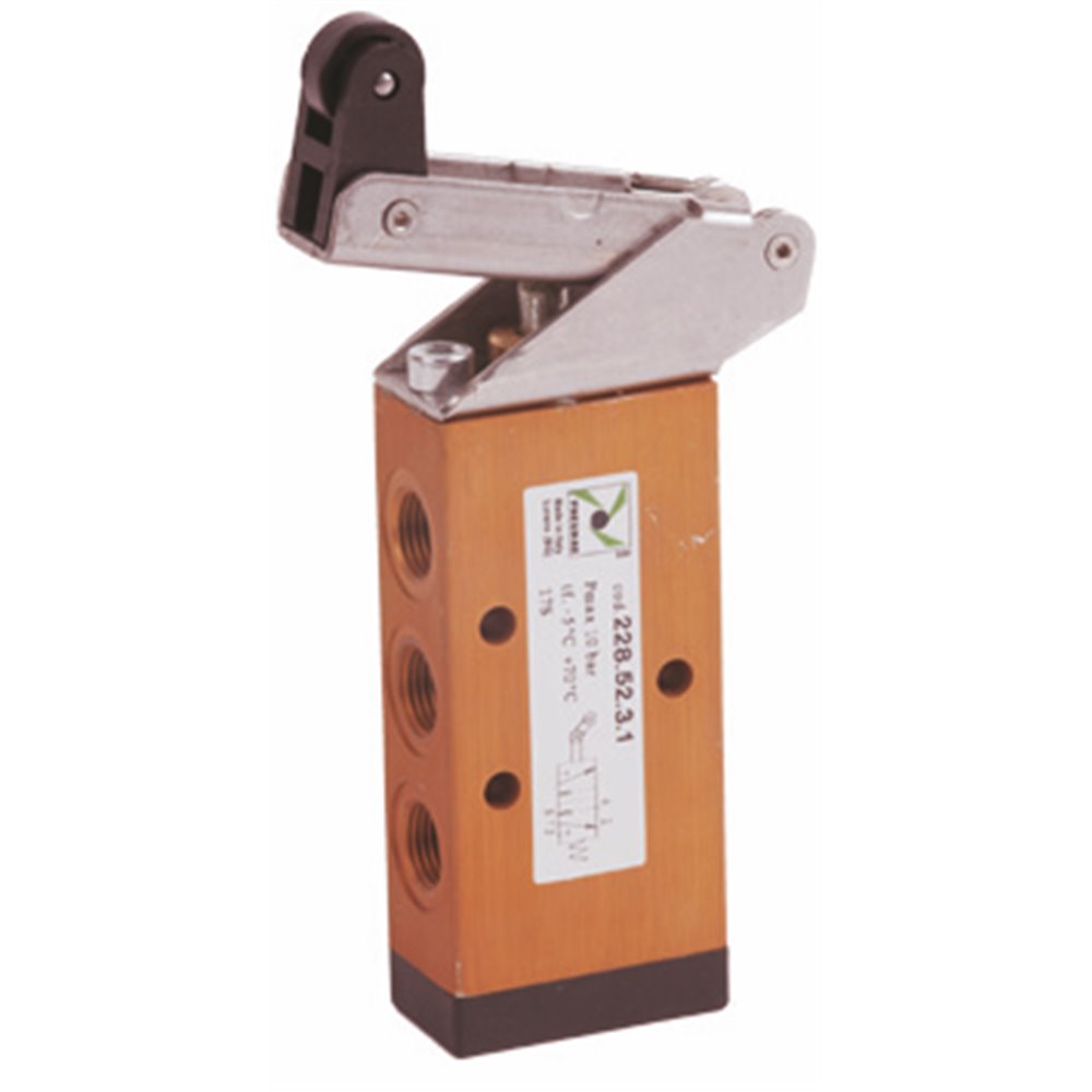 PX ZAWÓR MECHANICZNY 1/8  5/2 ROLKA, SPRĘŻYNA