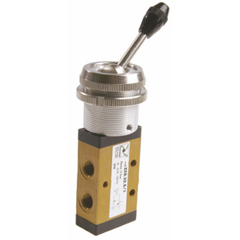 PX ROZDZIELACZ 3/2 2-POZYCYJNY G1/8 DŹWIGNIA PIONOWA . PANELOWY 30MM