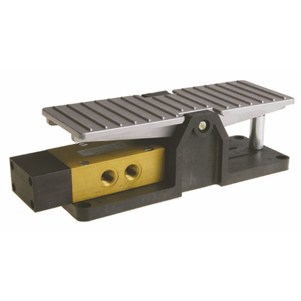 PX ZAWÓR STEROWANY PEDAŁEM 1/4 5/3,CENTRALNIE ZAMKNIĘTY, ALUMINIUM, SPRĘŻYNA 