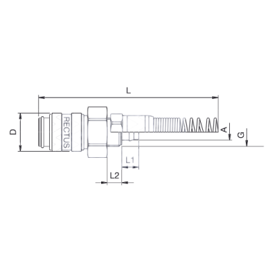 GNIAZDO SZYBKOZŁĄCZA TYP 21 (DN 5) PRZYŁĄCZE DO WĘŻA Z TWORZYWA 4 X 6 MM, ZE SPRĘŻYNĄ, RQS 21KAKK06MPX (21KAKK06MPX RQS)