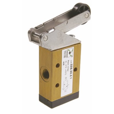 PX ZAWÓR MECHANICZNY G 1/8 3/2 - ROLKA, PLASTIK