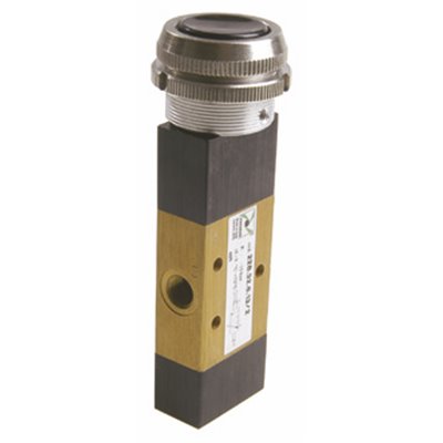 PX PRZYCISK 3/2 G1/8 CZUŁY, FI30, SPRĘŻYNA POWIETRZNA ZIELONY